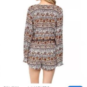 NWT O'Neill Women's Size L VIOLET Romper Boho V Neck Casual Beach
